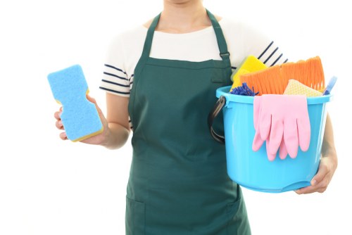 Office cleaning team maintaining desks and shared spaces in Finchley