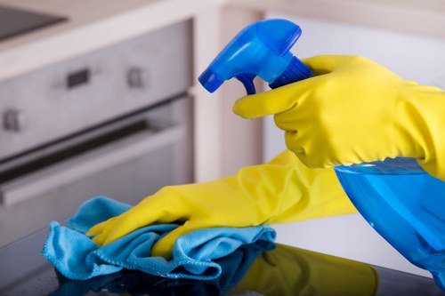 Specialist stain treatment during rug cleaning for a household rug in Finchley
