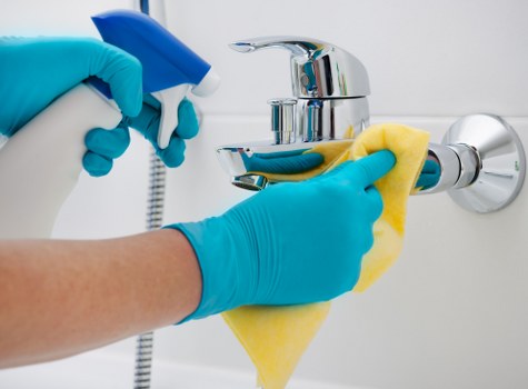 Charity partnership donation route for reusable cleaning-related items