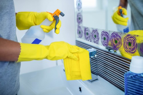 Manual cleaning process for a domestic oven
