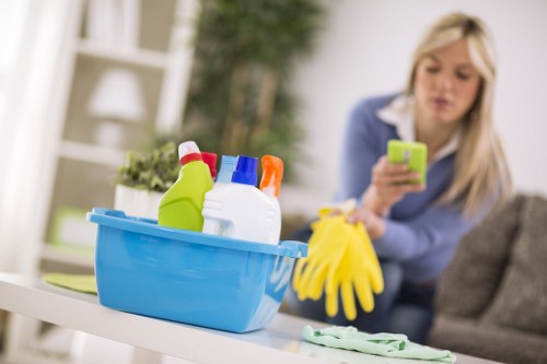 A professional oven cleaning result showing a spotless appliance